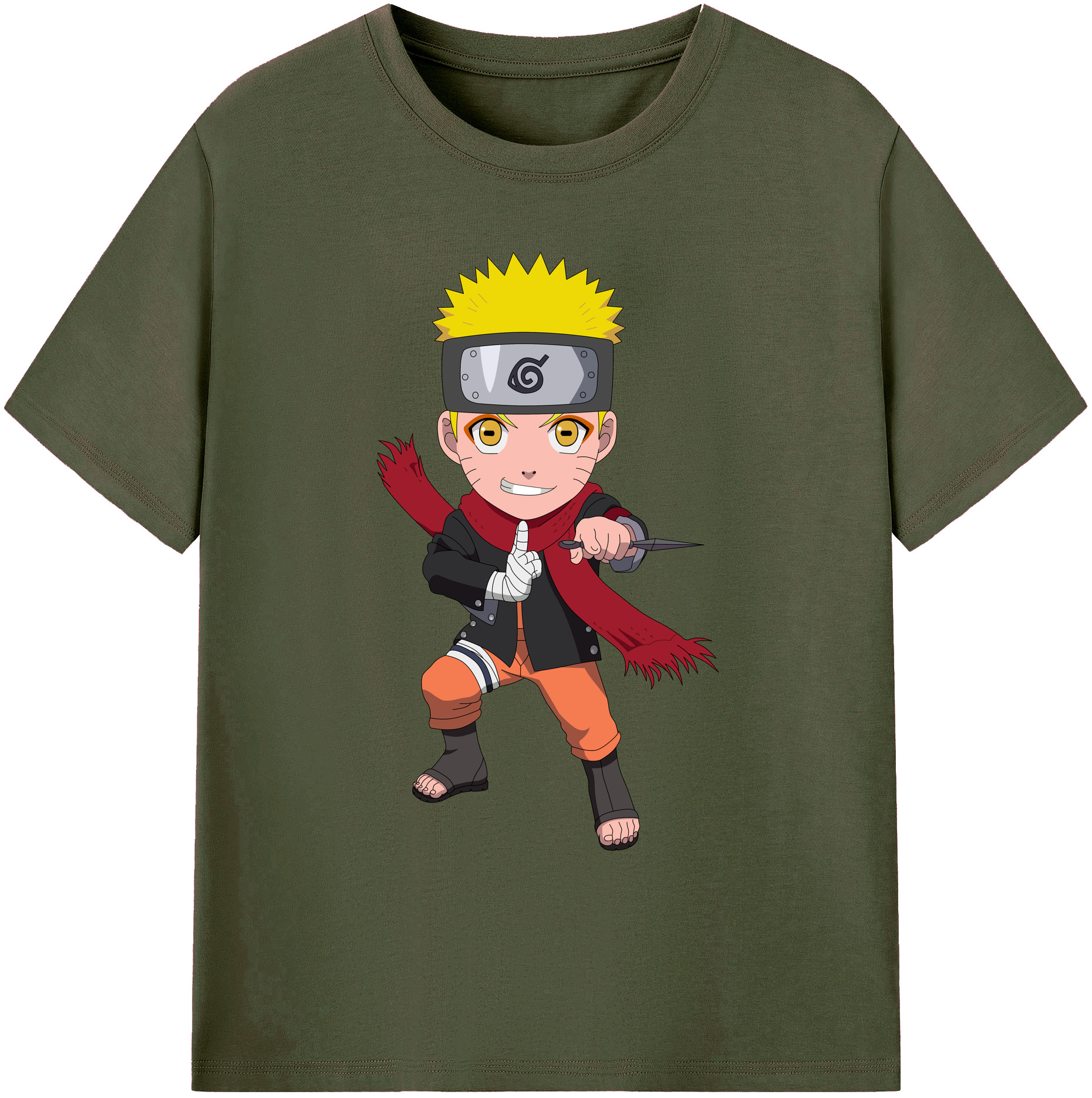 （画像用） NARUTO -ナルト- うずまき ナルト Uzumaki Naruto 綿100％ メンズ半袖Tシャツ｜肌触りやわらか＆通気性